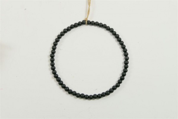 Ring Holzperlen D16,5cm sortiert, schwarz
