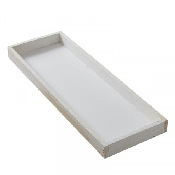 Tablett Holz 60x20x4cm, weiß