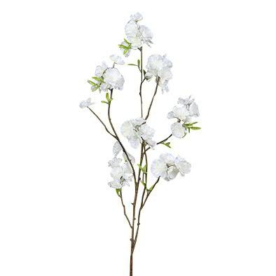 Zweig Apfelblüten 110cm, weiß
