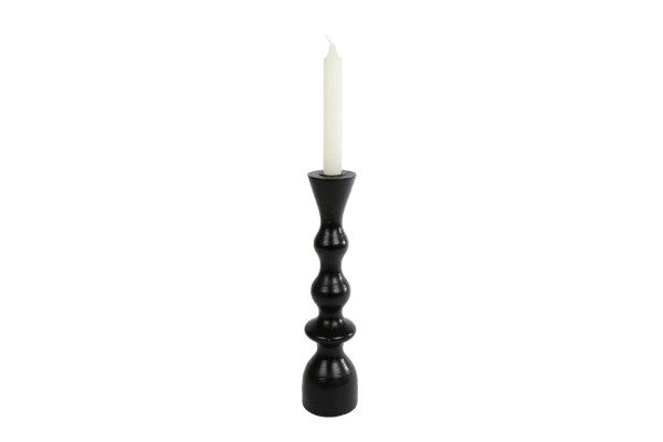 Kerzenhalter Holz 7x7x30cm, schwarz