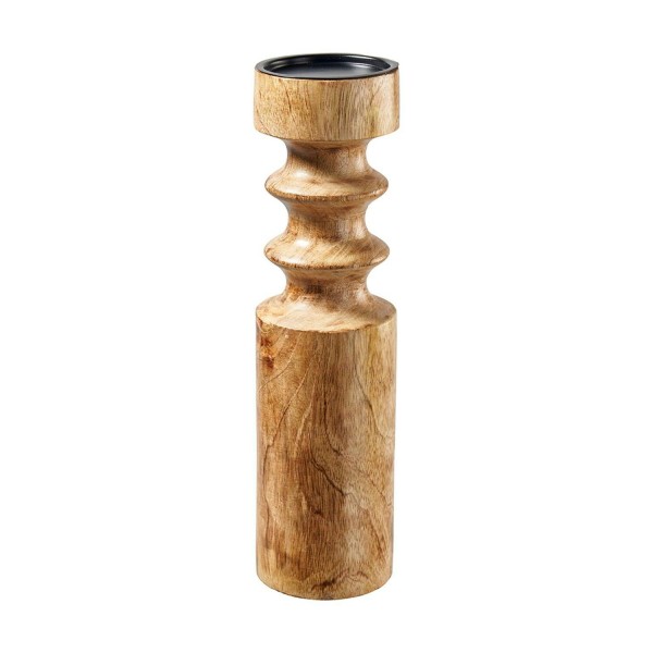 Kerzenhalter Holz D10H35,5cm, braun