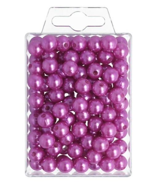 Perlen 10mm 115St., violett