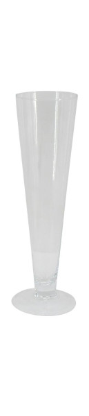 Glas Rohrvase kon.H40cm a.Fuß