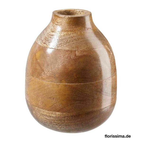 Vase Holz D11,5H14,5cm, braun