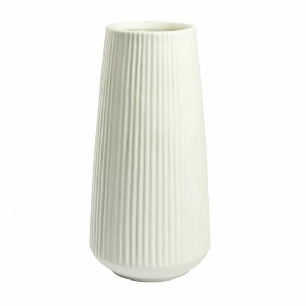 Vase Keramik H30D15cm, weiß