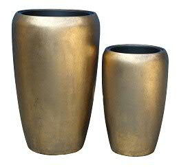 Vase FS157 H68/51cm 2er Satz m.E., gold