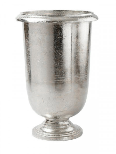 Vase Alu antik D30H43cm, silber