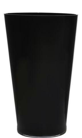 Glas Vase D25H40cm, schwarz