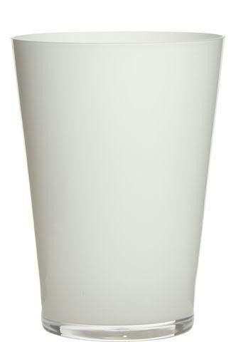 Glas Vase D22H30cm, weiß