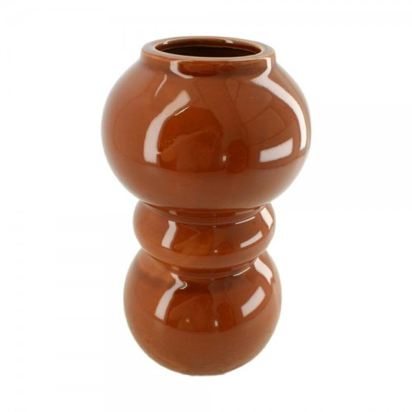 Vase Keramik D12,5H22,5cm, braun