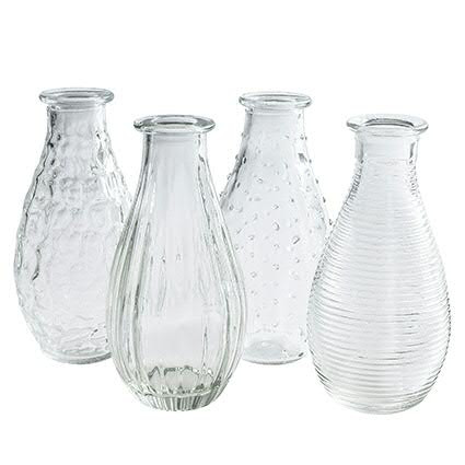 Glas Vase H14cm sort., klar