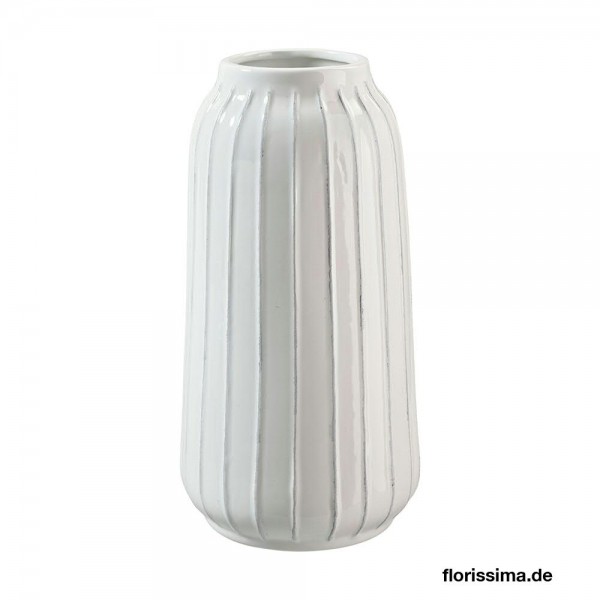 Vase Keramik SP H27D14cm, weiß