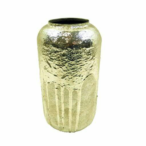 Vase Metall SP H38D15cm, silber