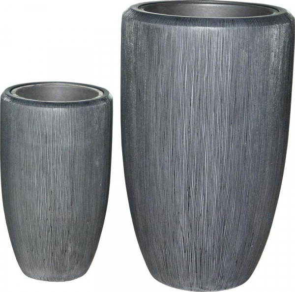 Vase FS138 H90/62cm 2er Satz m.E., grau