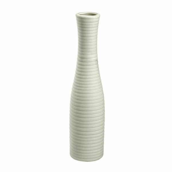 Vase Keramik H32D8cm, weiß