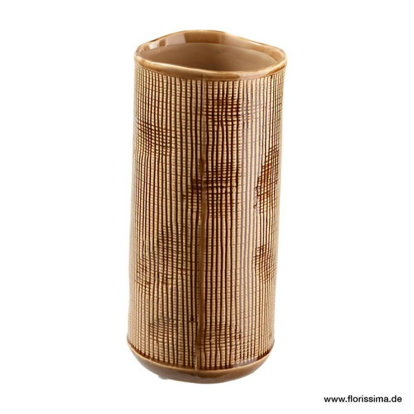 Vase Keramik SP H28D13cm, braun
