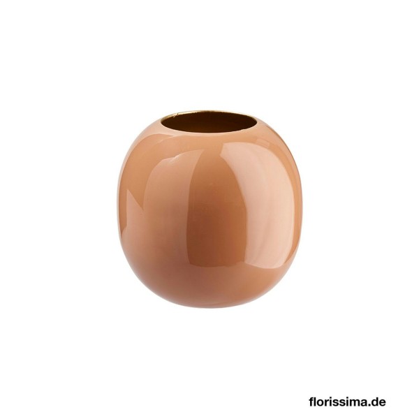 Vase Metall D10H9,5cm, apricot