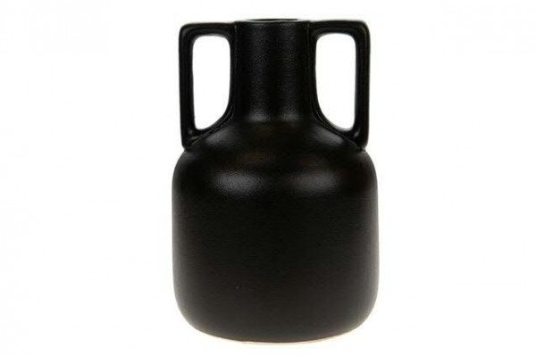 Vase Keramik D16H23,5cm, schwarz