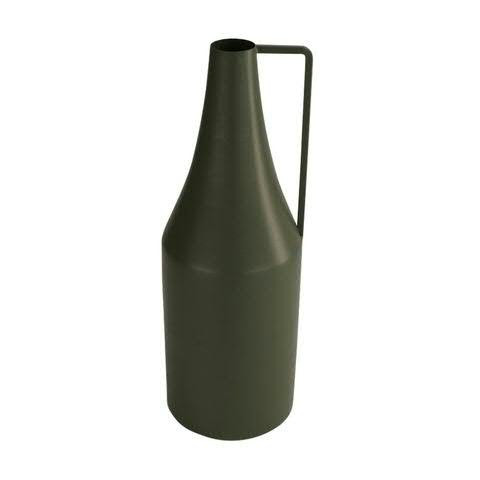 Flasche Metall D10H29,5cm matt, grün