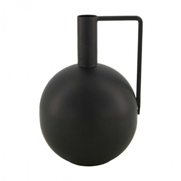 Vase Metall D12,5H19cm, schwarz