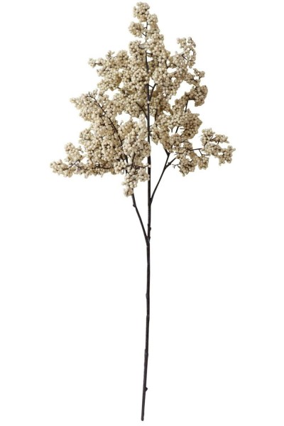 Beeren Zweig 79cm, cremeweiß