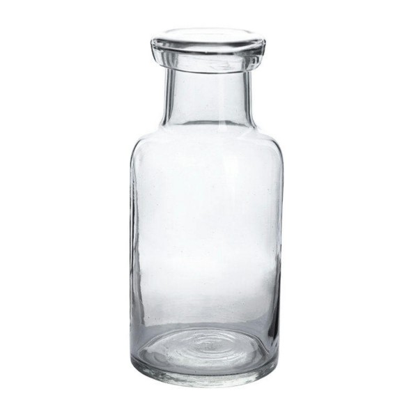 Glas Flasche D9H20cm, klar