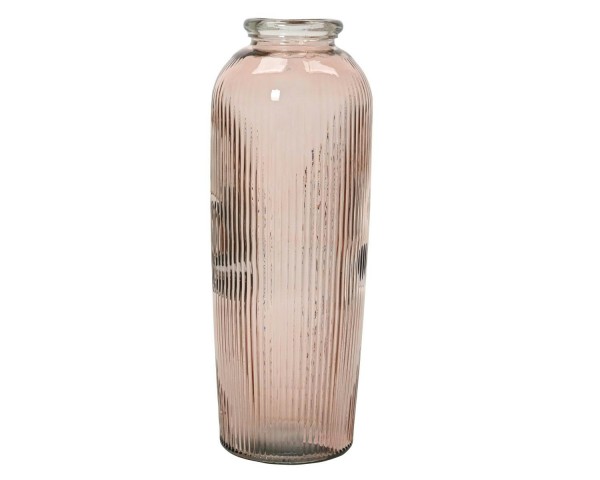 Glas Vase D30H70cm Recycling, terra