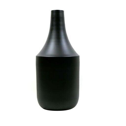 Vase Metall 20,5x6x44,5cm Flasche, schwarz