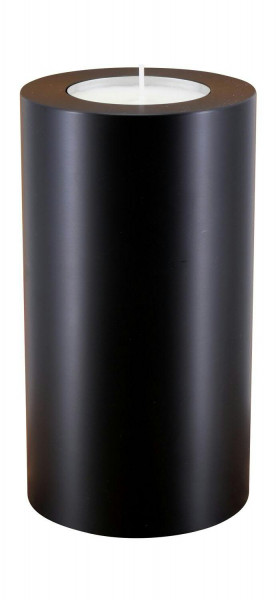 Lux Trend D10H18cm Teelichthalter für Maxi Teelicht, schwarz