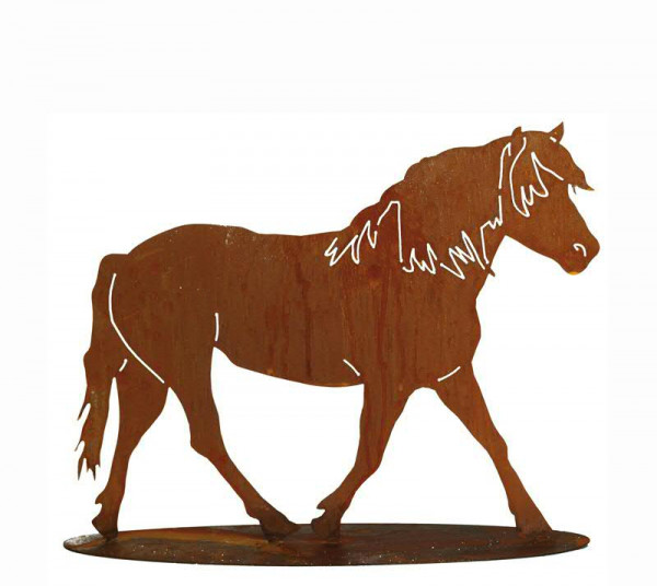 Rost Pferd H60B85cm a.Platte