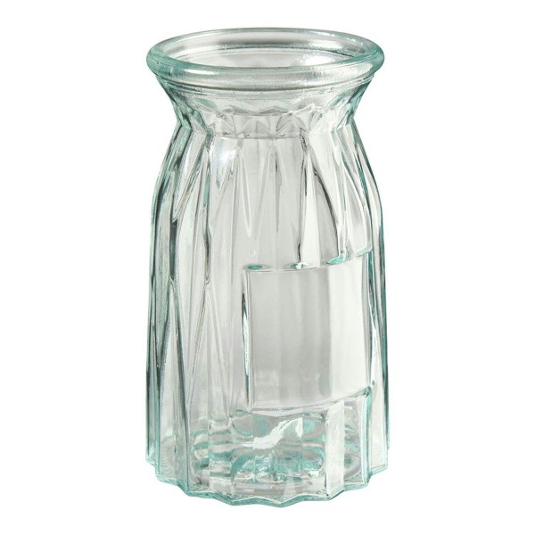 Glas Vase D10H19cm 2St.mit Rand, klar