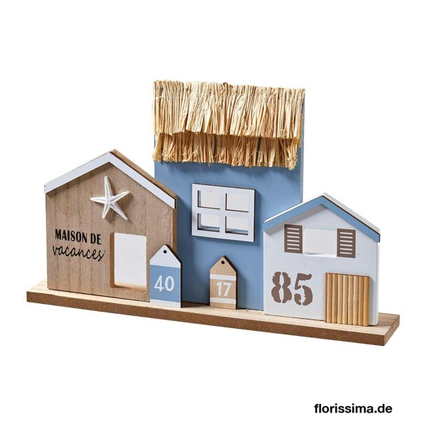 Strandhäuser Holz 30x5x18,5cm stehend