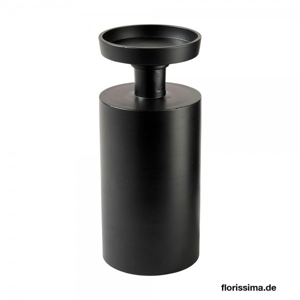 Kerzenhalter Alu D9H21cm, schwarz