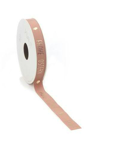 Band 5367/15mm 5m Frohe Ostern, 12 rosa