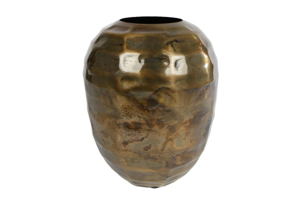 Vase Metall 20x24cm antik, gold