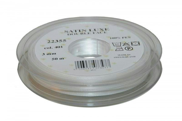 Band Satin 22355/03mm 50m, 401 wei