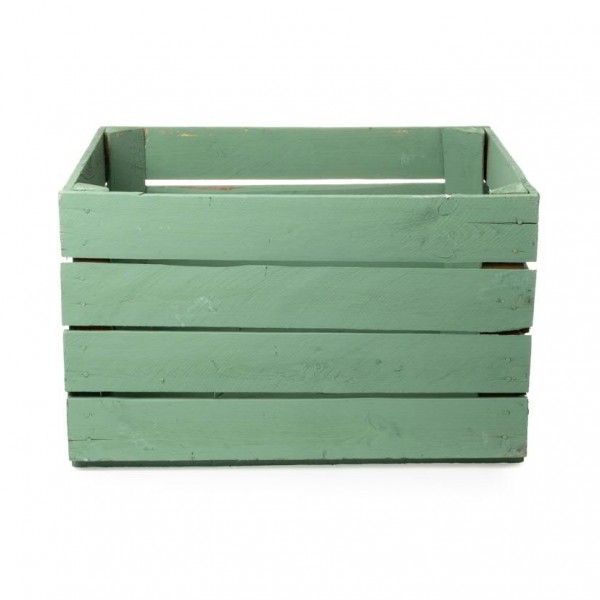 Kiste Holz 50x40x30cm gebraucht, grün
