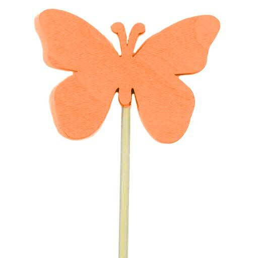 Schmetterling Holz 31cm 24St., orange