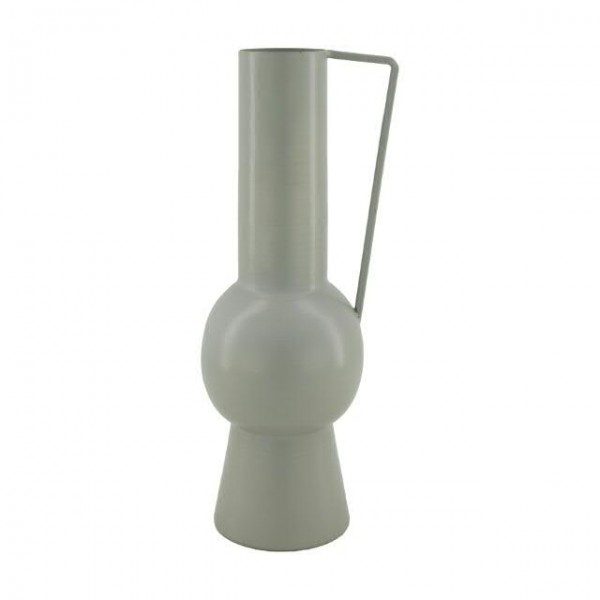 Vase Metall D10,5H30cm, hellgrau