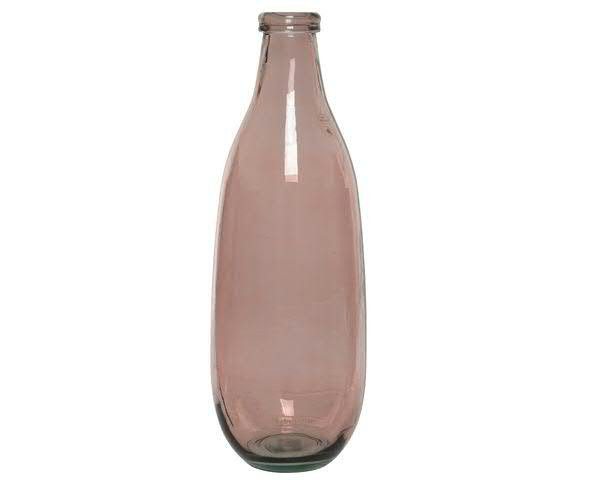 Glas Vase SP D15H40cm Recycling, rosa