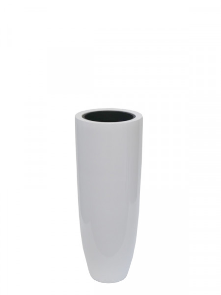 Vase FS159 H120cm m.E., glz.weiß