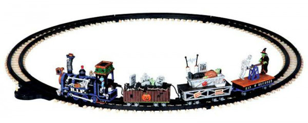 Halloween R.I.P. Railroad 116,1x12,5cm animiert &amp; Sound, Batteriebetrieben