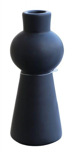 Kerzenhalter Keramik D7,2H17cm Aktionspreis!, schwarz
