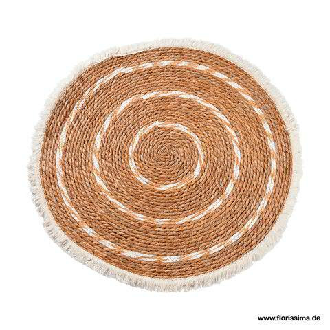 Teppich SP Seegras D68cm, natur/weiß