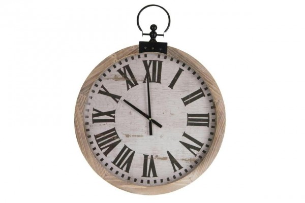 Uhr Holz D60H74cm, natur