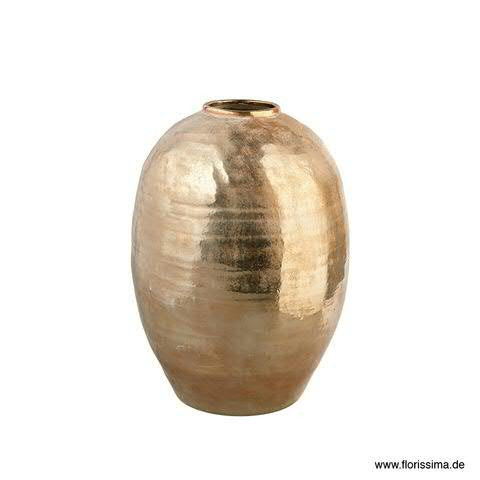 Vase Keramik D39H57cm bauchig, gold