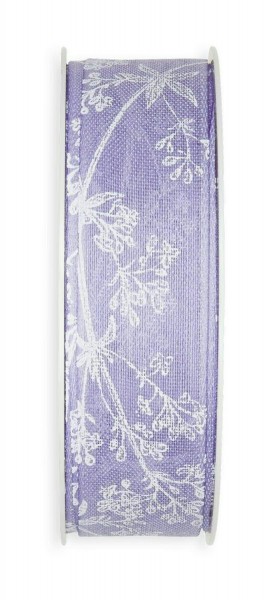 Band 1180/25mm 18m Blumenranke, 537 lavend