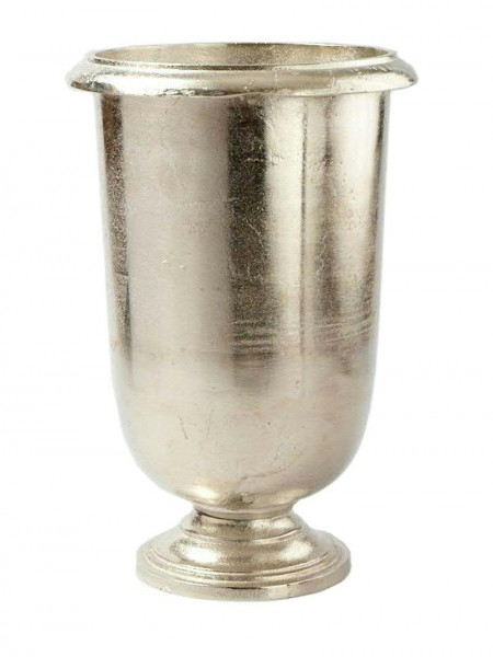 Vase Alu antik D25H36cm, silber