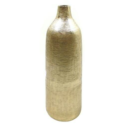 Vase Metall D15H51cm, gold