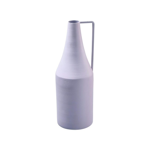 Vase Metall D11H29cm mit Henkel, flieder